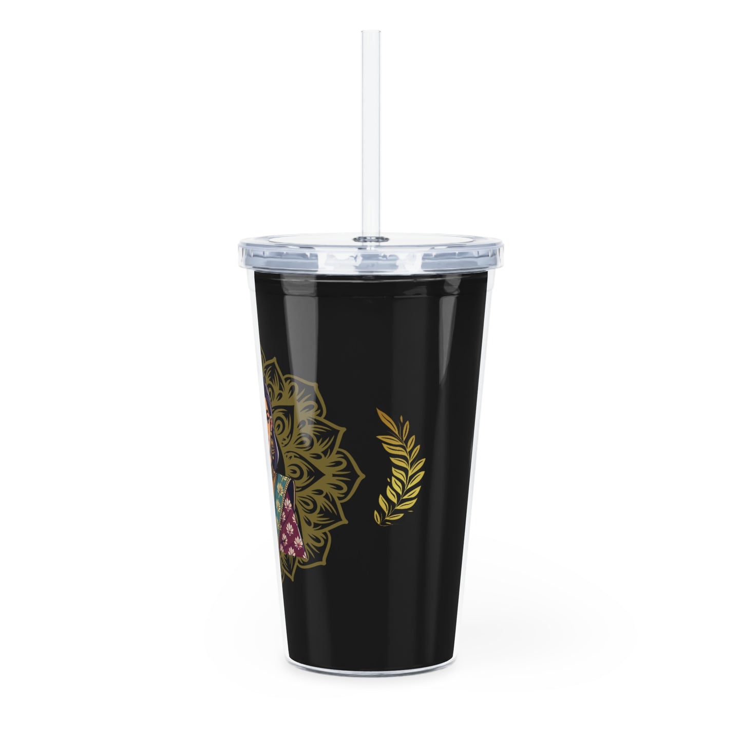 Smoke Saree Tumbler with Straw