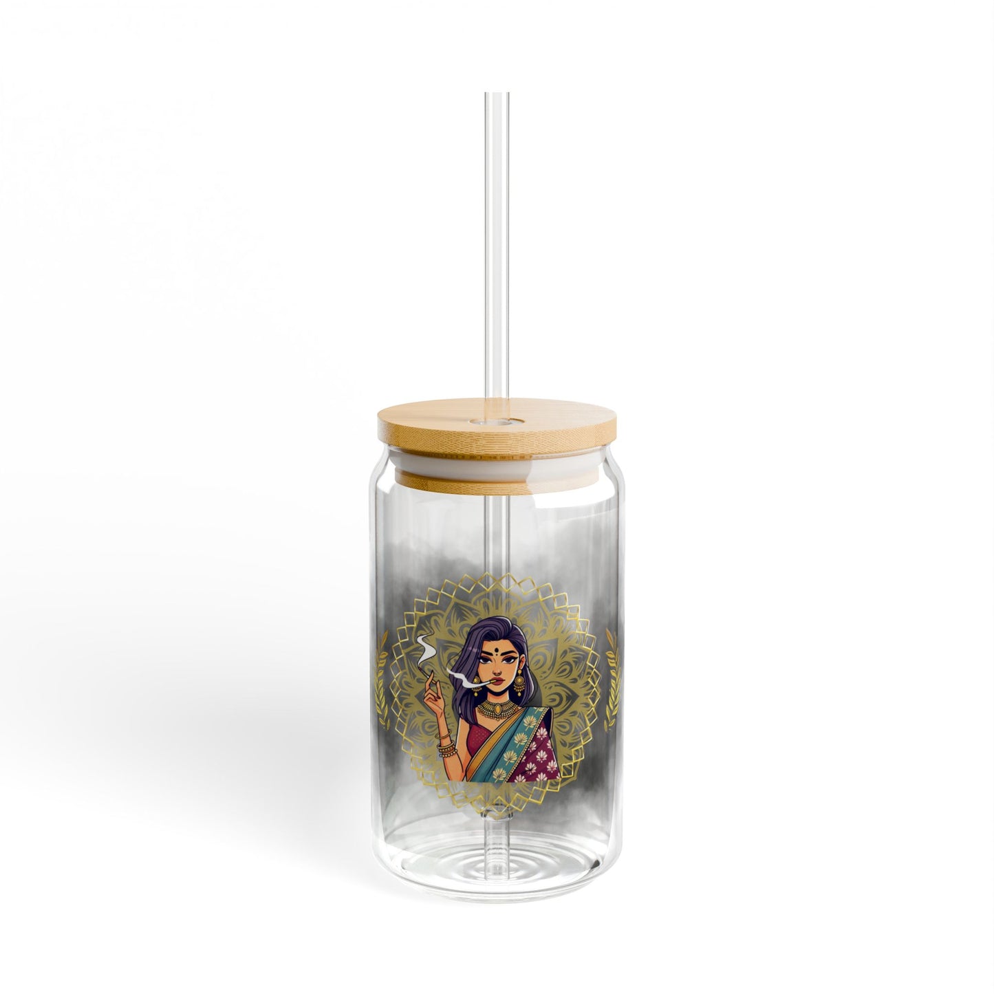 Smoke Saree Sipper Glass