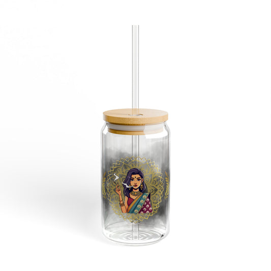 Smoke Saree Sipper Glass